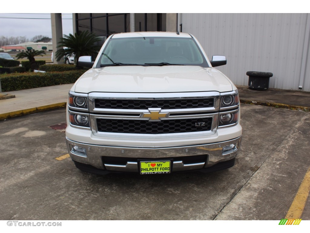 2014 Silverado 1500 LTZ Crew Cab - White Diamond Tricoat / Cocoa/Dune photo #3