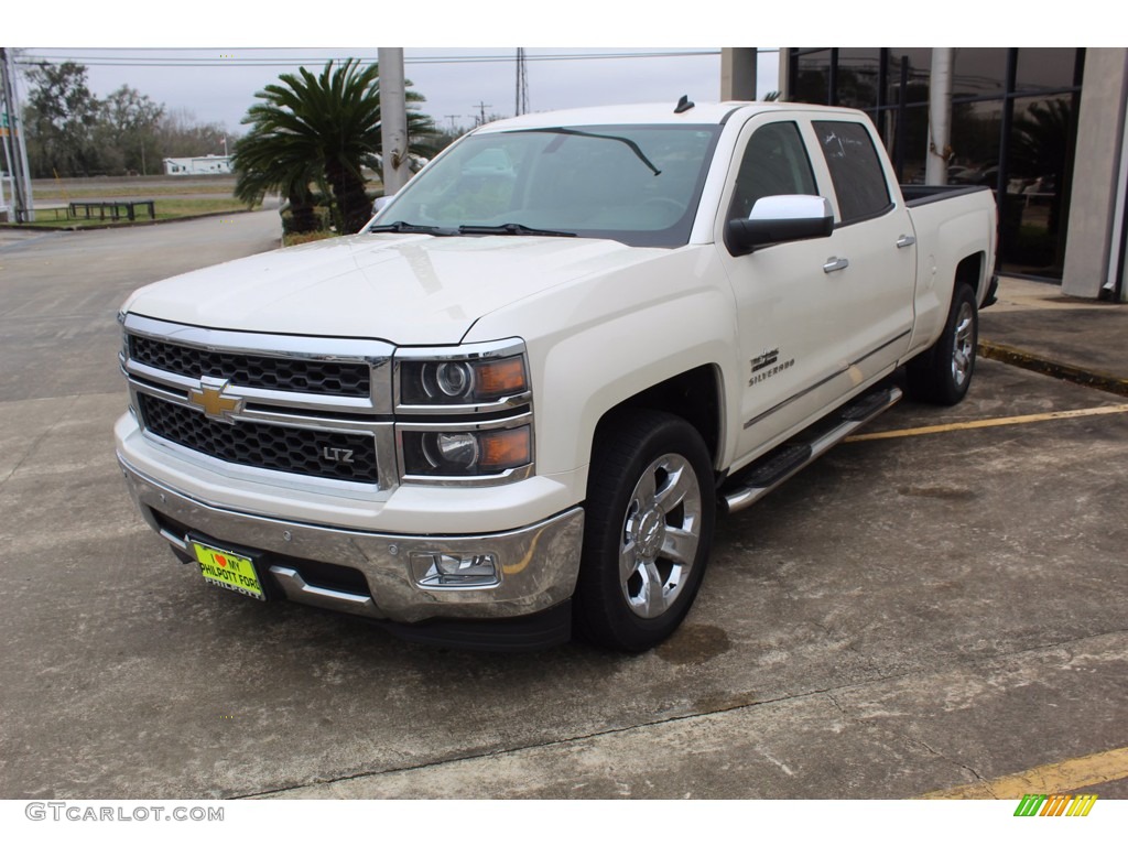 2014 Silverado 1500 LTZ Crew Cab - White Diamond Tricoat / Cocoa/Dune photo #4