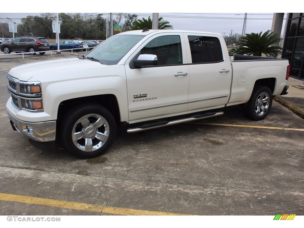 2014 Silverado 1500 LTZ Crew Cab - White Diamond Tricoat / Cocoa/Dune photo #5