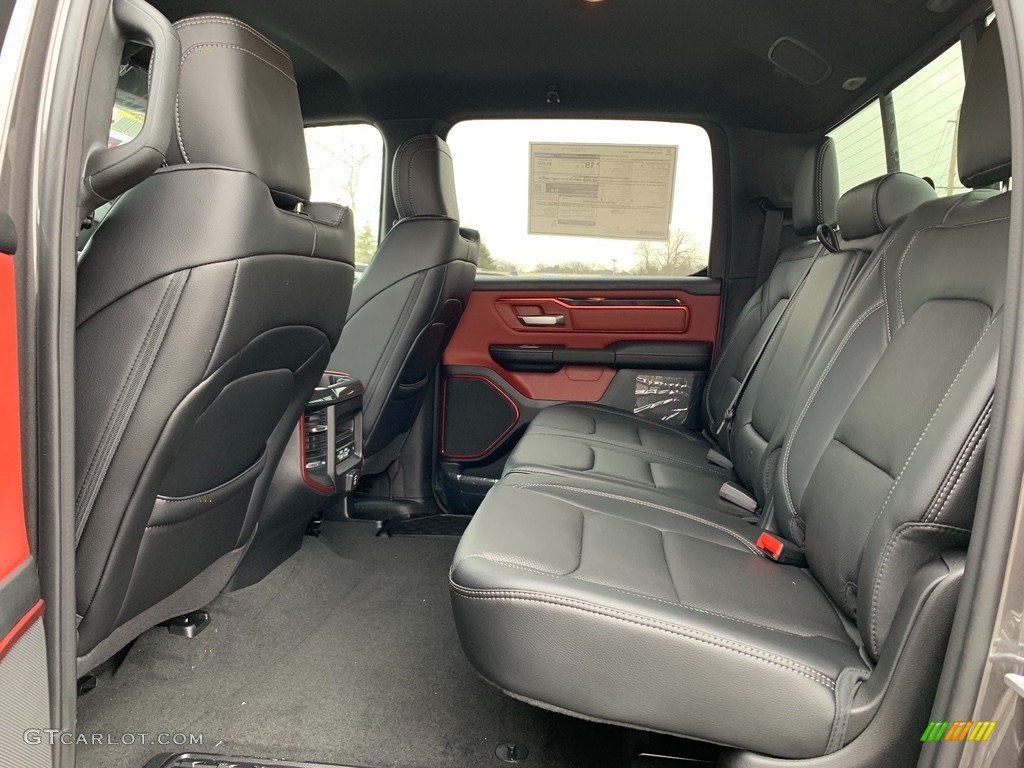 Red/Black Interior 2021 Ram 1500 Rebel Crew Cab 4x4 Photo #141110125