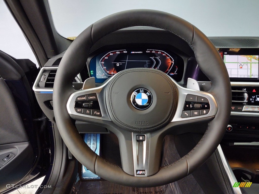 2021 BMW 4 Series M440i xDrive Coupe Black Steering Wheel Photo #141113044