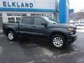 2021 Shadow Gray Metallic Chevrolet Silverado 1500 Custom Crew Cab 4x4  photo #3