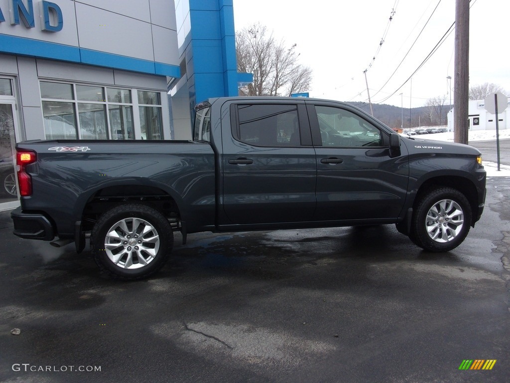 2021 Silverado 1500 Custom Crew Cab 4x4 - Shadow Gray Metallic / Jet Black photo #4