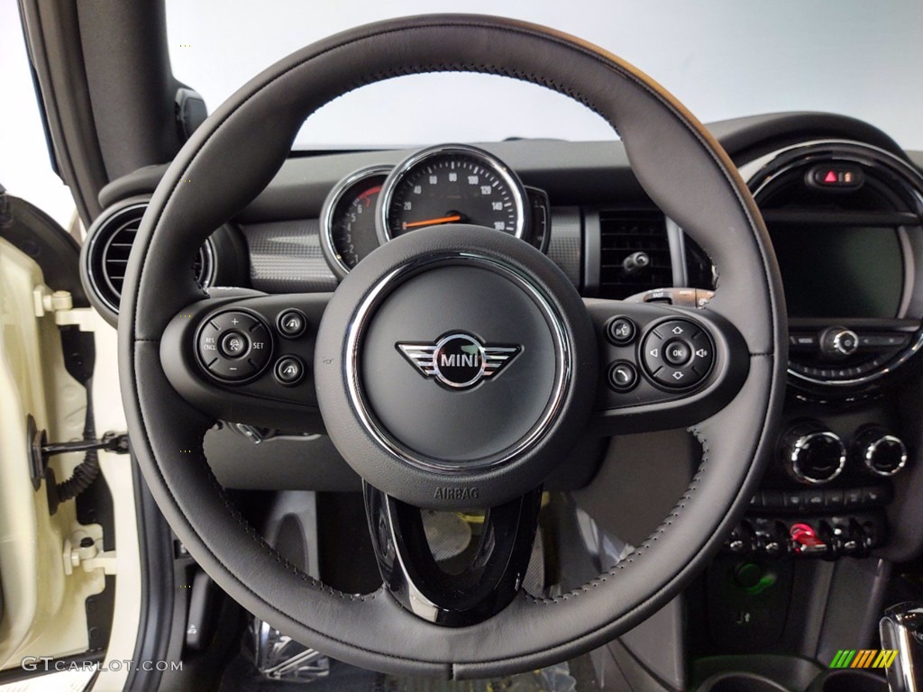 2021 Mini Hardtop Cooper 2 Door Carbon Black Steering Wheel Photo #141115741