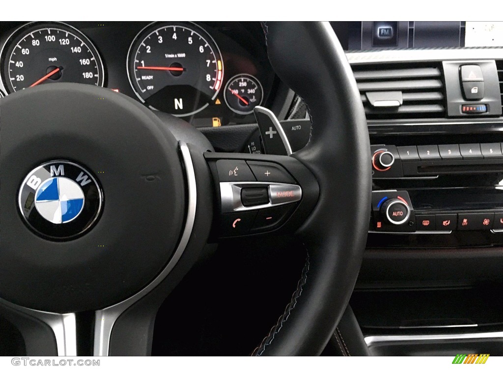 2018 BMW M3 Sedan Sakhir Orange/Black Steering Wheel Photo #141121618