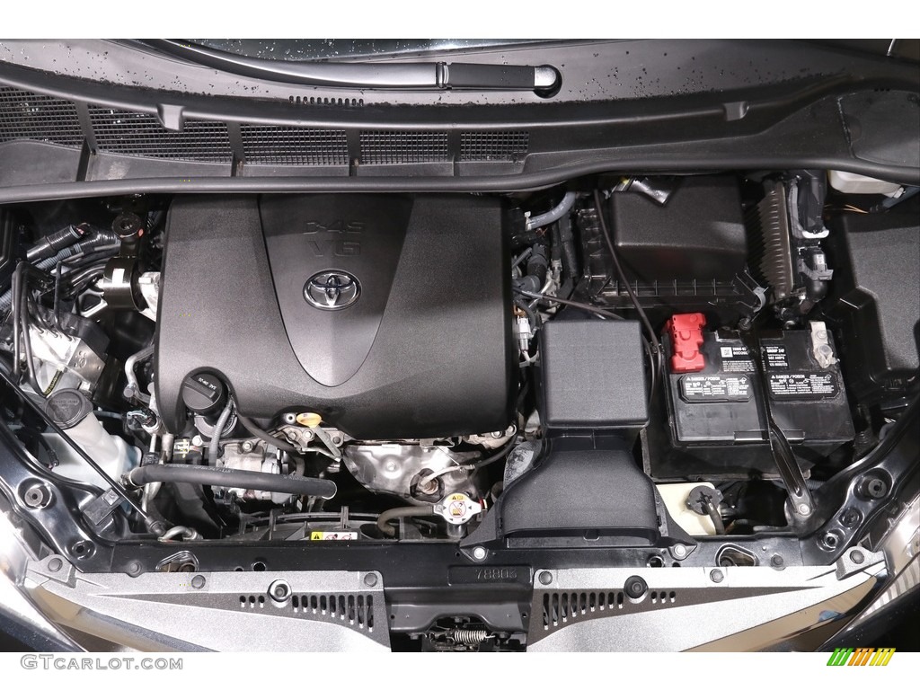 2020 Sienna XLE - Midnight Black Metallic / Ash photo #22