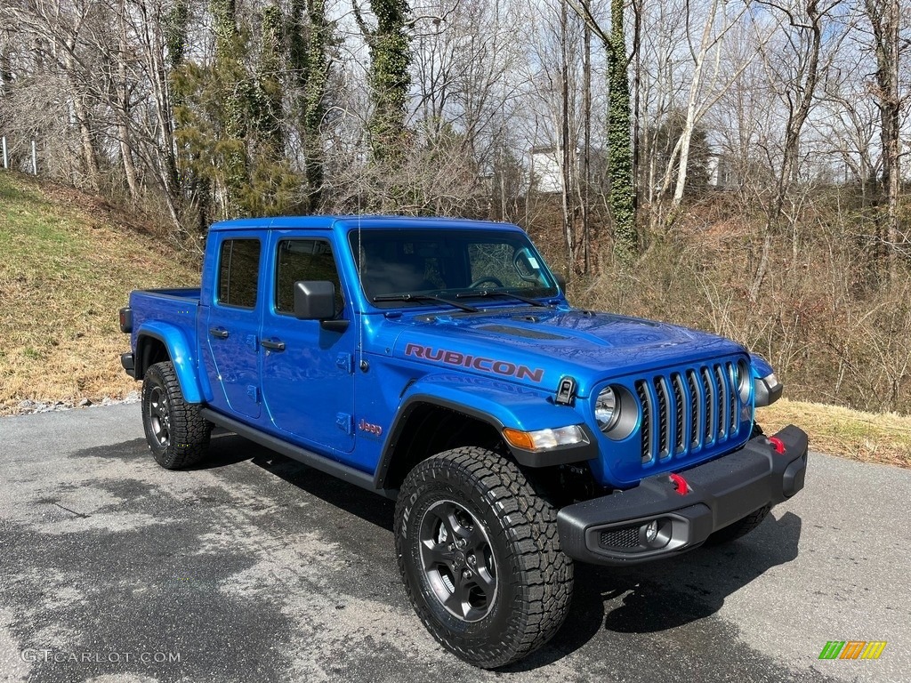 Hydro Blue Pearl 2021 Jeep Gladiator Rubicon 4x4 Exterior Photo #141123718