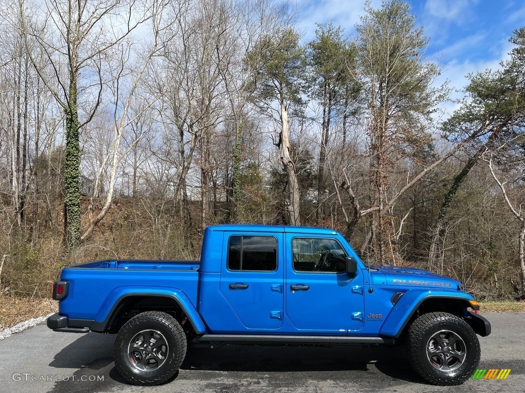 Hydro Blue Pearl 2021 Jeep Gladiator Rubicon 4x4 Exterior Photo #141123745