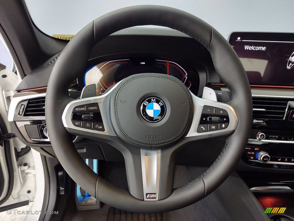 2021 5 Series 540i Sedan - Alpine White / Black photo #8
