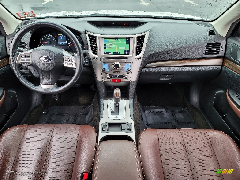 2014 Subaru Outback 2.5i Limited Saddle Brown Dashboard Photo #141125512