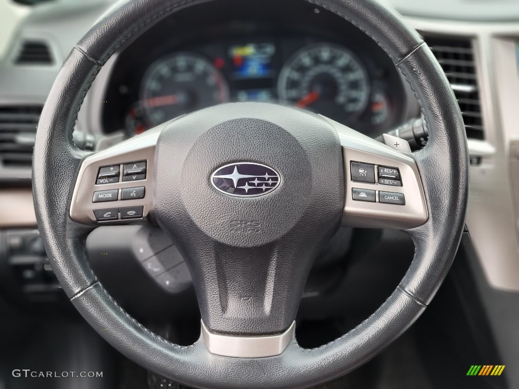 2014 Subaru Outback 2.5i Limited Saddle Brown Steering Wheel Photo #141125614