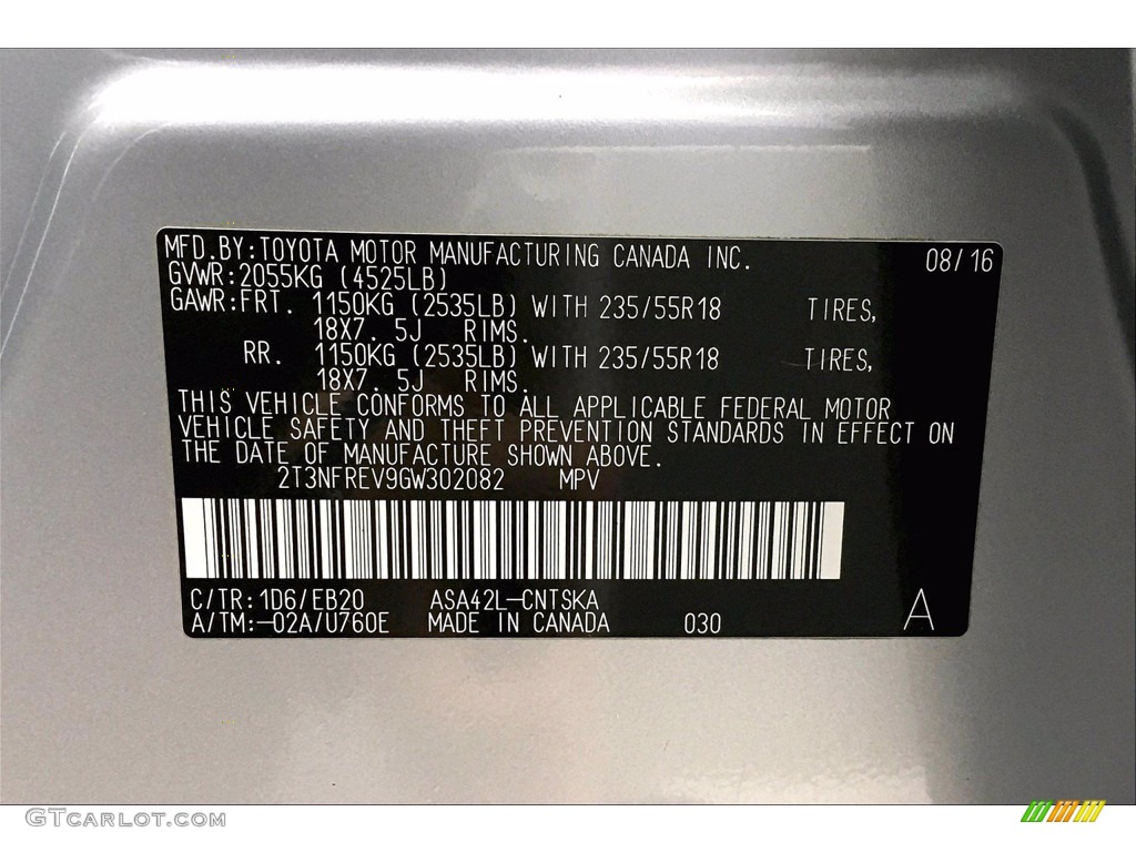 2016 RAV4 SE - Silver Sky Metallic / Black photo #36