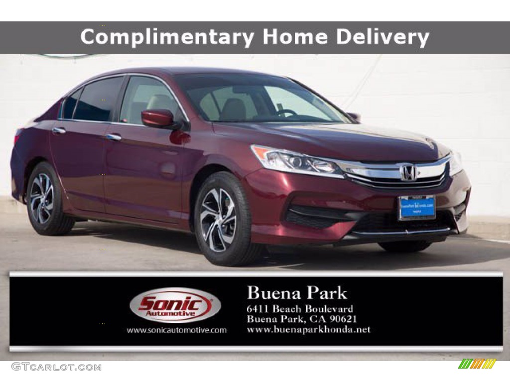 2017 Accord LX Sedan - Basque Red Pearl II / Ivory photo #1