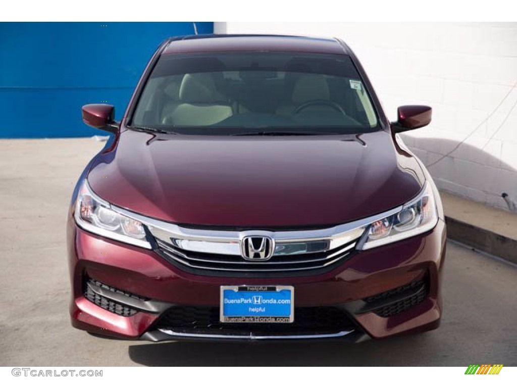 2017 Accord LX Sedan - Basque Red Pearl II / Ivory photo #7