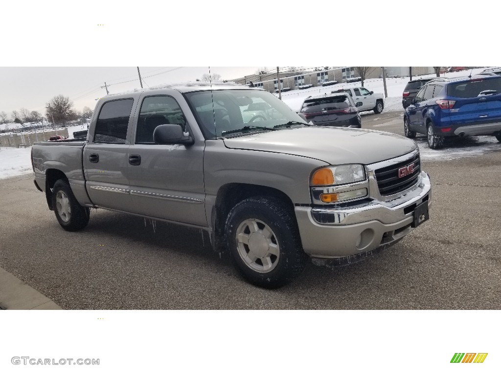 2006 Sierra 1500 SLT Crew Cab 4x4 - Silver Birch Metallic / Dark Pewter photo #2