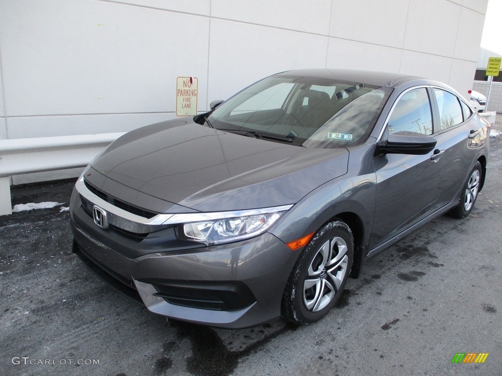 Modern Steel Metallic 2018 Honda Civic LX Sedan Exterior Photo #141132767