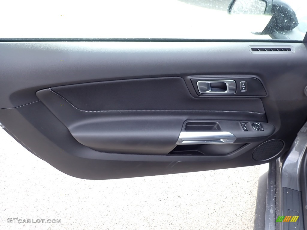 2021 Ford Mustang EcoBoost Fastback Ebony Door Panel Photo #141133484