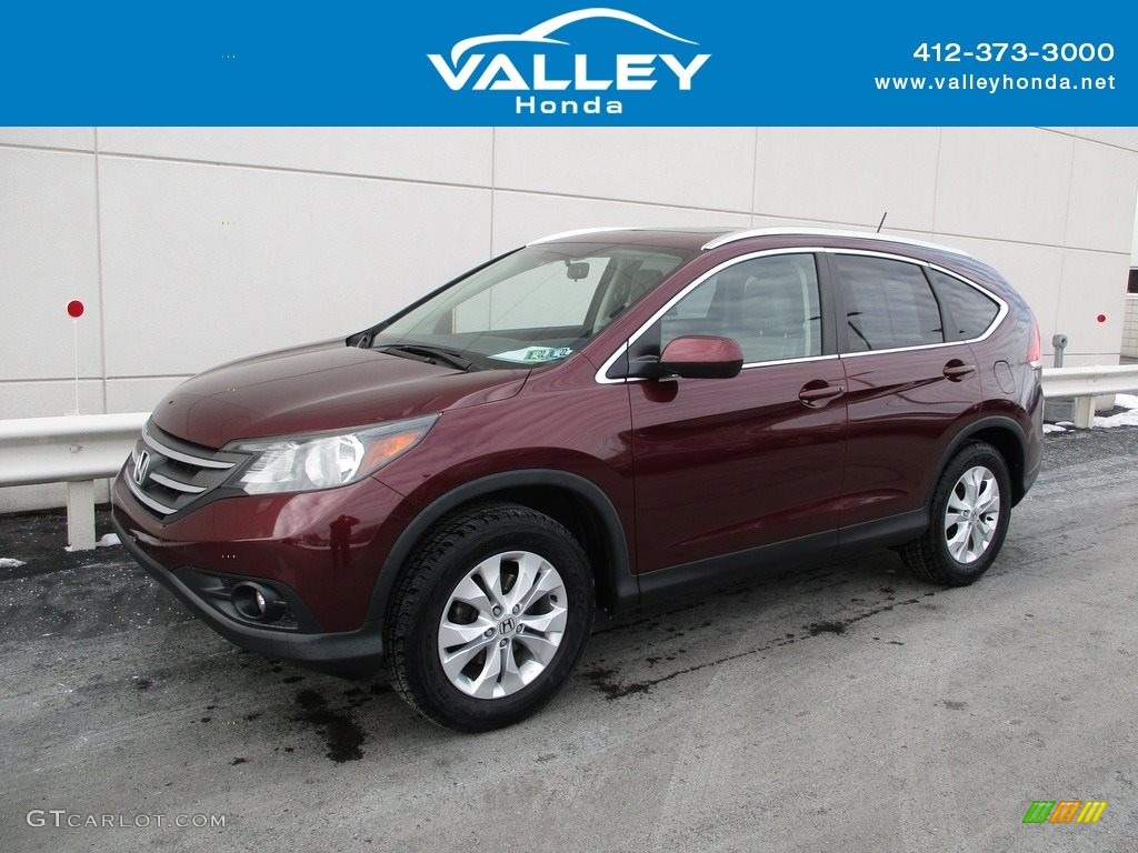 2014 CR-V EX-L AWD - Basque Red Pearl II / Gray photo #1