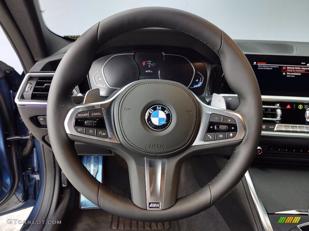 2021 BMW 4 Series 430i Coupe Black Steering Wheel Photo #141137133