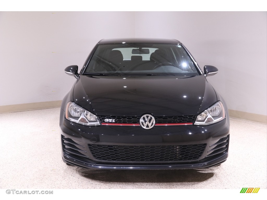 2017 Golf GTI 4-Door 2.0T S - Deep Black Pearl / Titan Black photo #2
