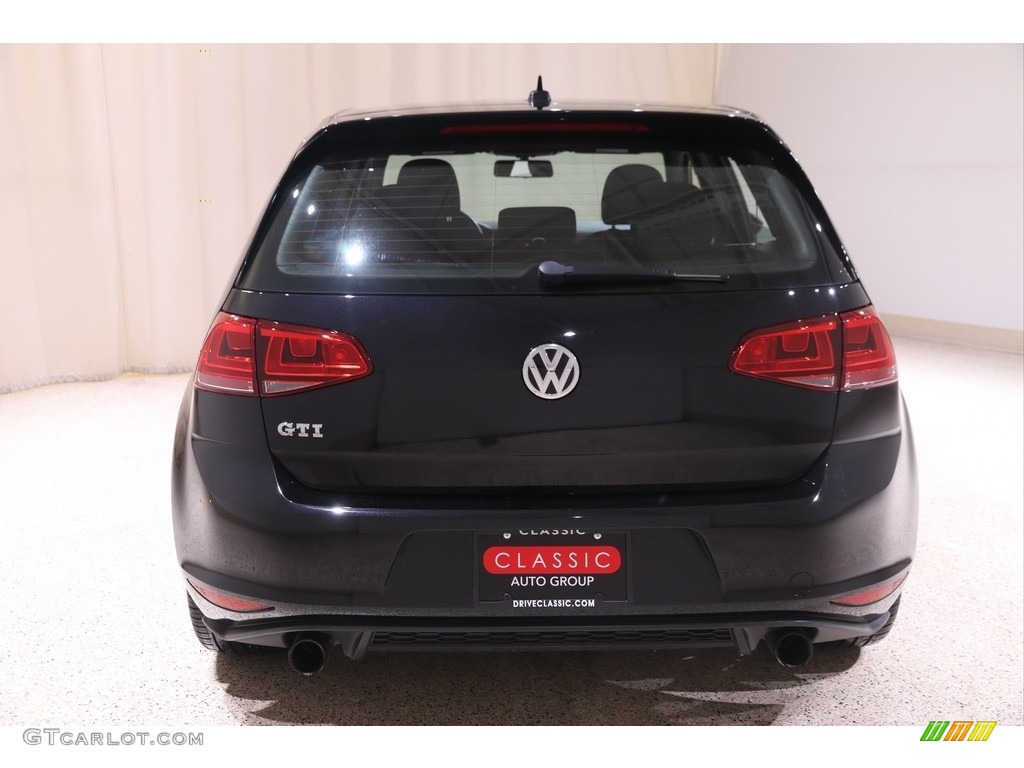 2017 Golf GTI 4-Door 2.0T S - Deep Black Pearl / Titan Black photo #16