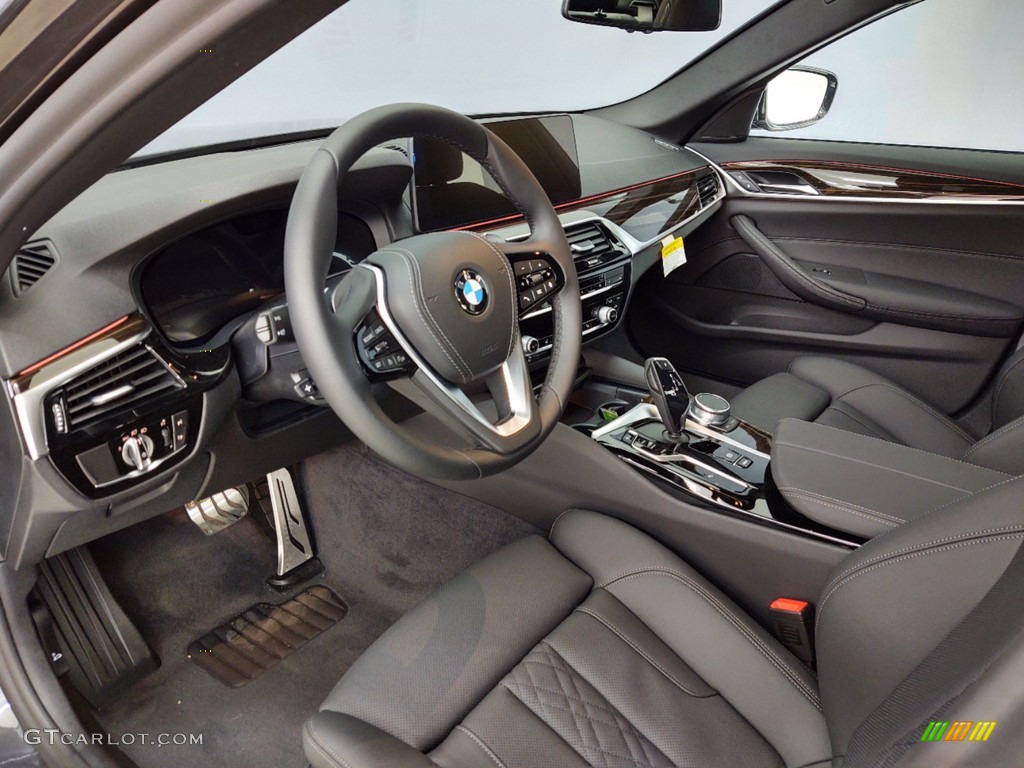 Black Interior 2021 BMW 5 Series 540i Sedan Photo #141144973