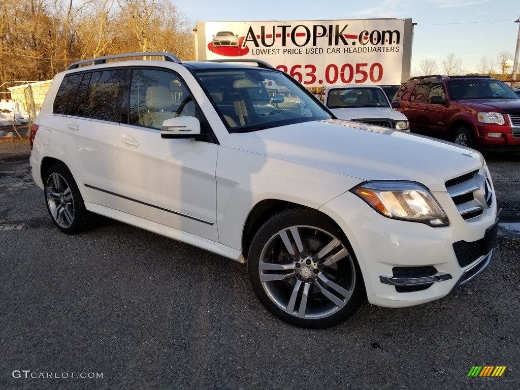 2013 GLK 350 4Matic - Diamond White Metallic / Almond/Mocha photo #1