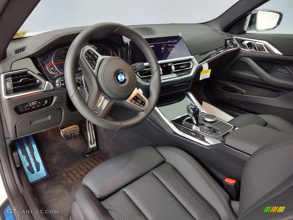Black Interior 2021 BMW 4 Series M440i xDrive Coupe Photo #141145348