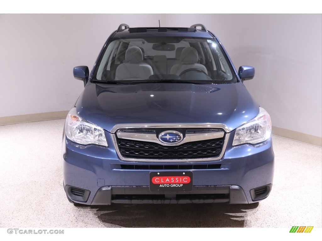 2014 Forester 2.5i Premium - Marine Blue Pearl / Platinum photo #2