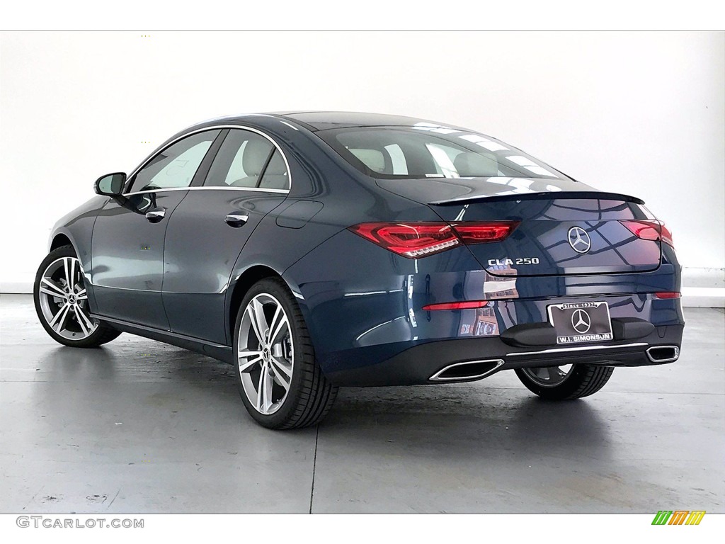 2021 CLA 250 Coupe - Denim Blue Metallic / Macchiato Beige photo #2