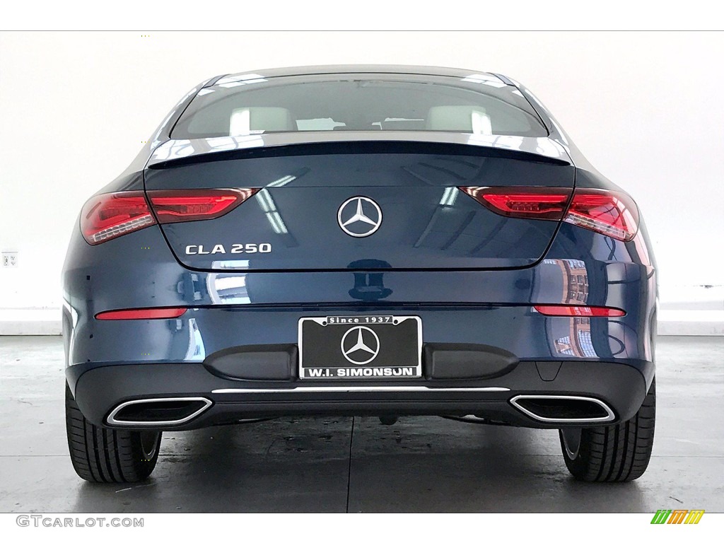 2021 CLA 250 Coupe - Denim Blue Metallic / Macchiato Beige photo #3