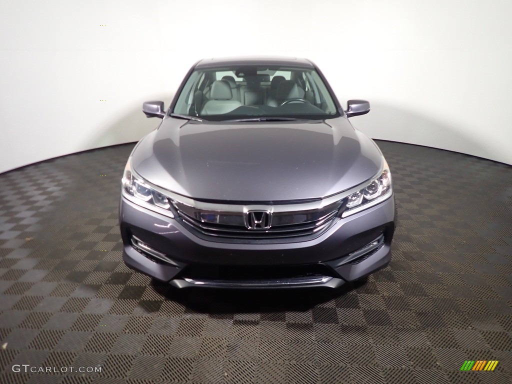 2017 Accord EX-L V6 Sedan - Modern Steel Metallic / Gray photo #9