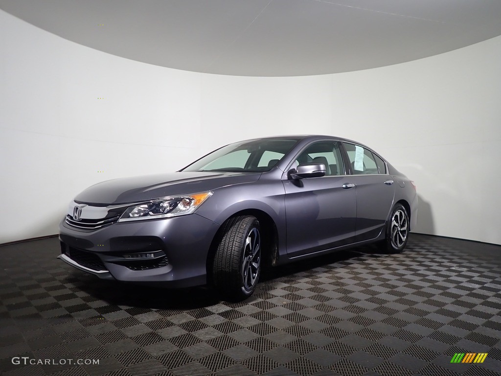 2017 Accord EX-L V6 Sedan - Modern Steel Metallic / Gray photo #12
