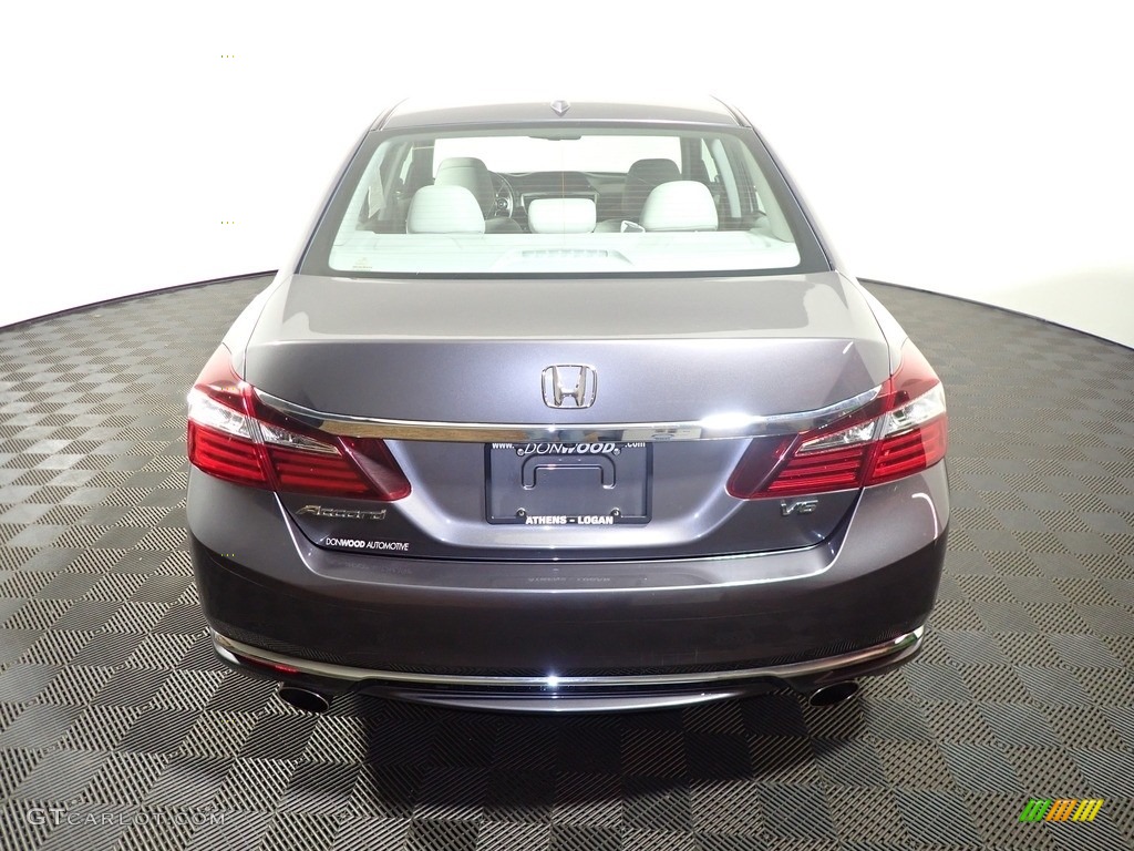 2017 Accord EX-L V6 Sedan - Modern Steel Metallic / Gray photo #17