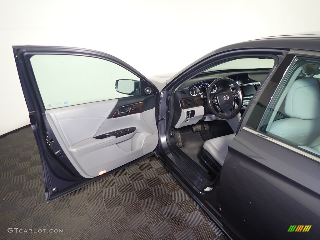 2017 Accord EX-L V6 Sedan - Modern Steel Metallic / Gray photo #24