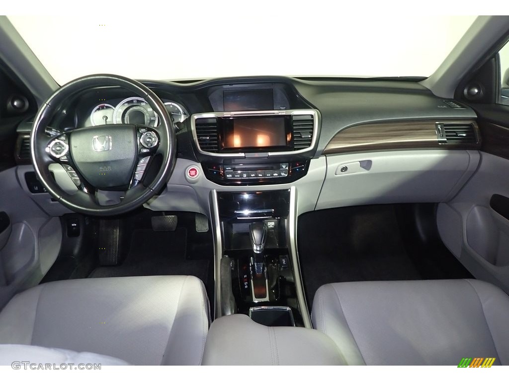 2017 Accord EX-L V6 Sedan - Modern Steel Metallic / Gray photo #29