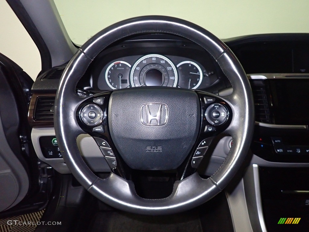 2017 Accord EX-L V6 Sedan - Modern Steel Metallic / Gray photo #32