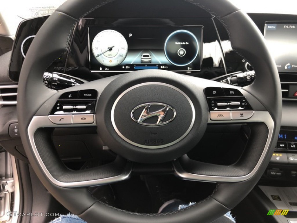 2021 Elantra SEL - Shimmering Silver Pearl / Black photo #10