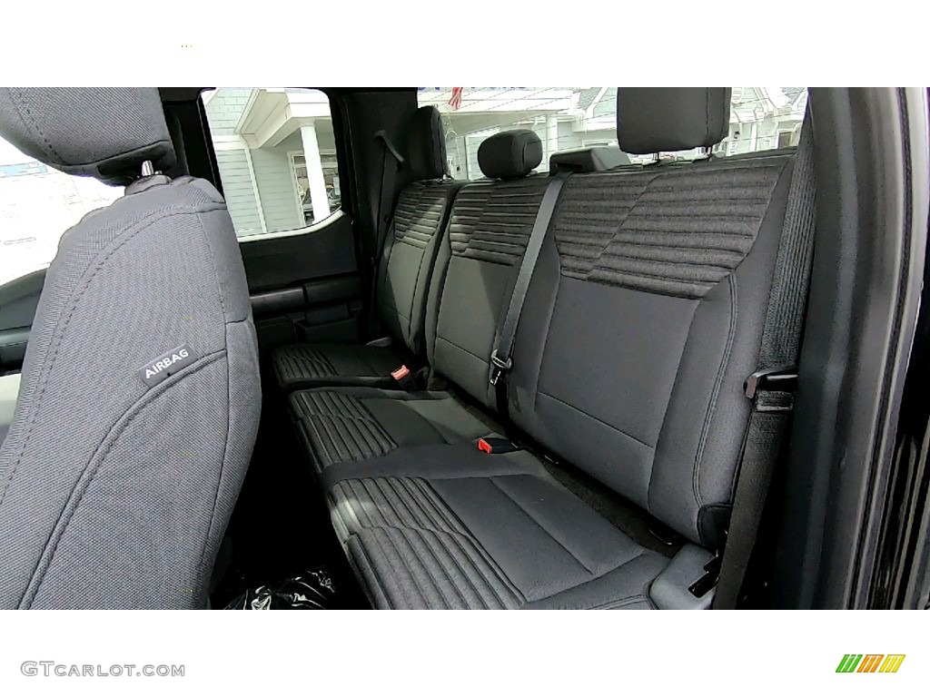 Black Interior 2021 Ford F150 STX SuperCab 4x4 Photo #141155301