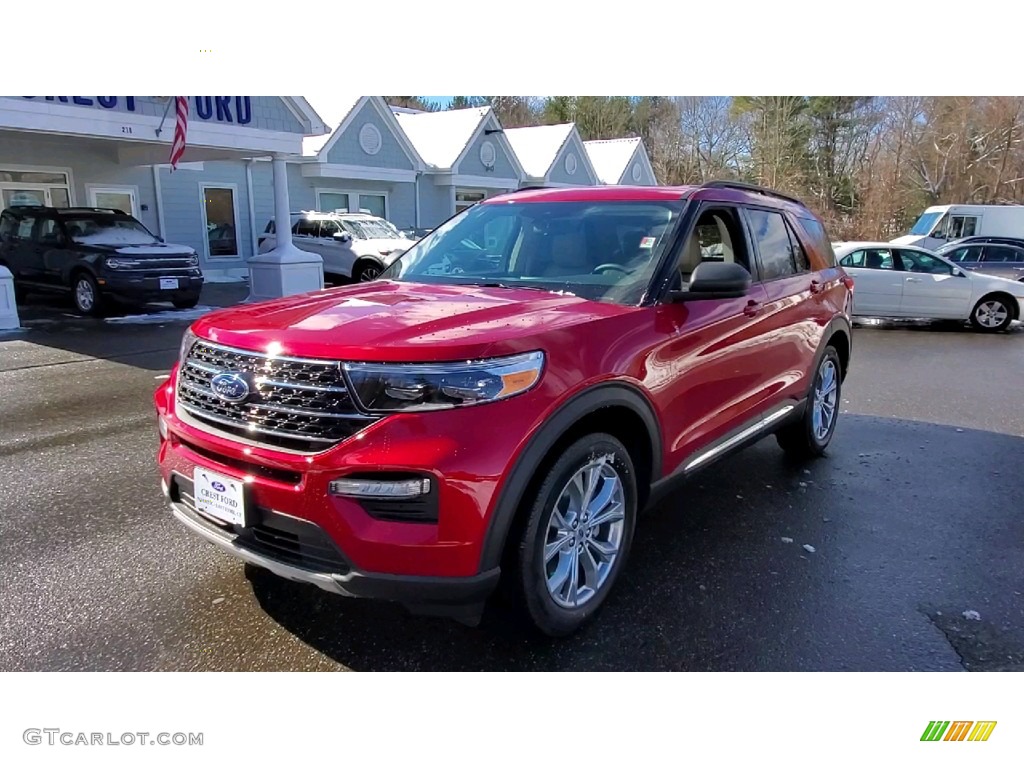 2021 Explorer XLT 4WD - Rapid Red Metallic / Sandstone photo #3