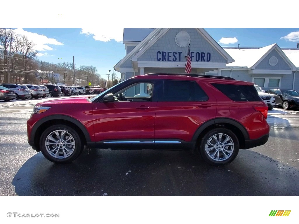 2021 Explorer XLT 4WD - Rapid Red Metallic / Sandstone photo #4