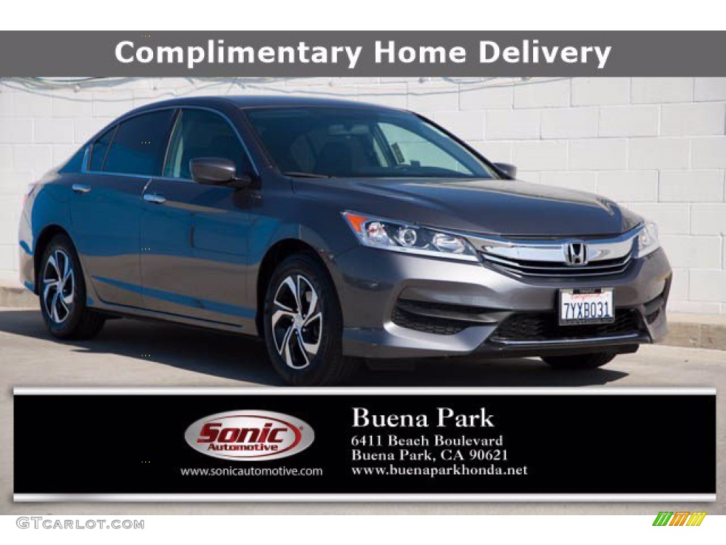 2017 Accord LX Sedan - Modern Steel Metallic / Black photo #1