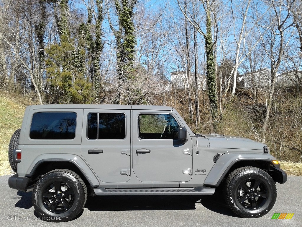 Sting-Gray 2021 Jeep Wrangler Unlimited Sahara Altitude 4x4 Exterior Photo #141156495