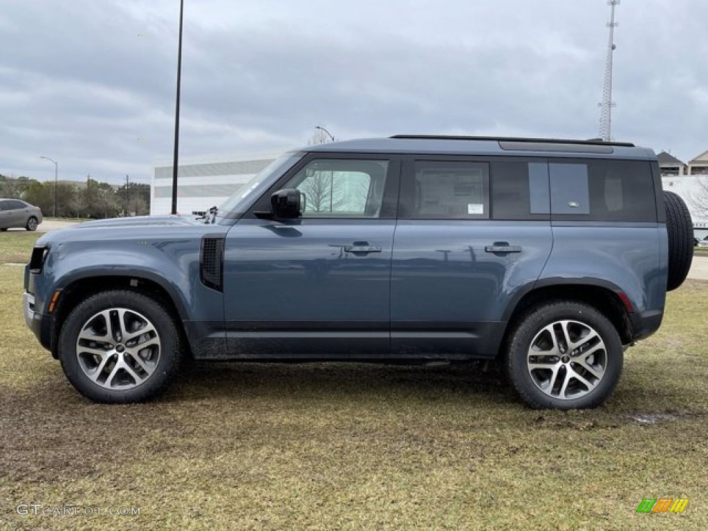 Tasman Blue Metallic 2021 Land Rover Defender 110 SE Exterior Photo #141157776