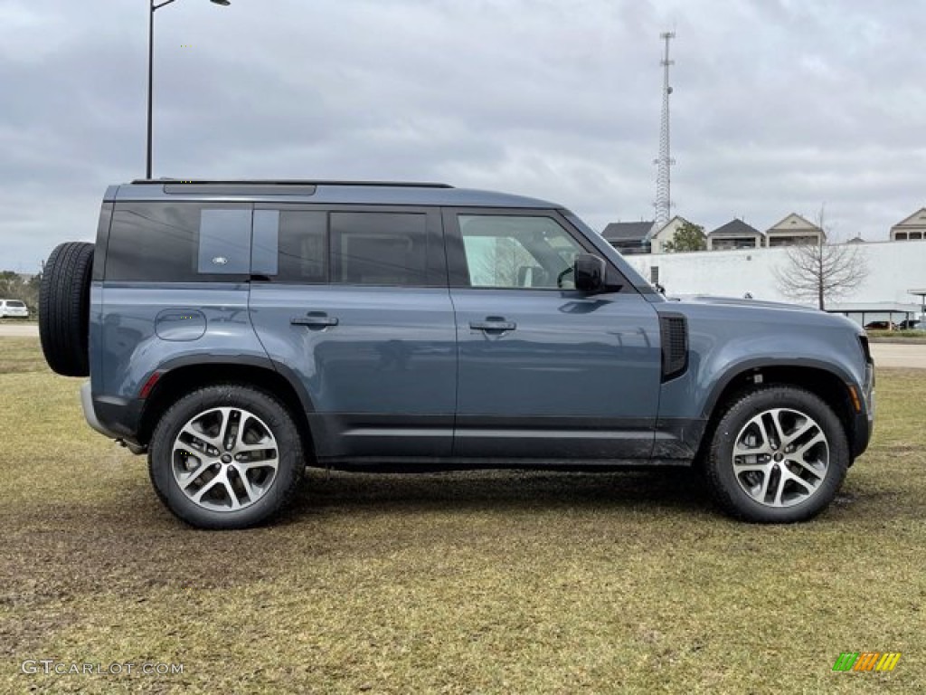Tasman Blue Metallic 2021 Land Rover Defender 110 SE Exterior Photo #141157788