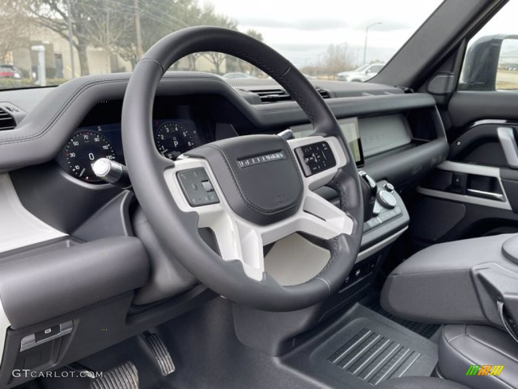 2021 Land Rover Defender 110 X-Dynamic HSE Ebony Steering Wheel Photo #141158286
