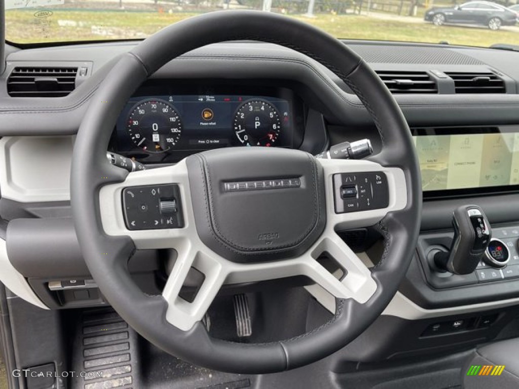 2021 Land Rover Defender 110 X-Dynamic HSE Ebony Steering Wheel Photo #141158319