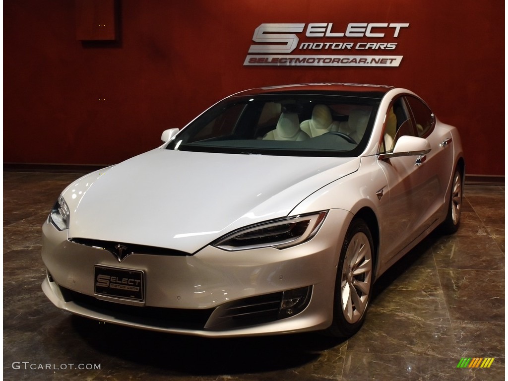 2017 Model S 75D - Silver Metallic / White photo #5