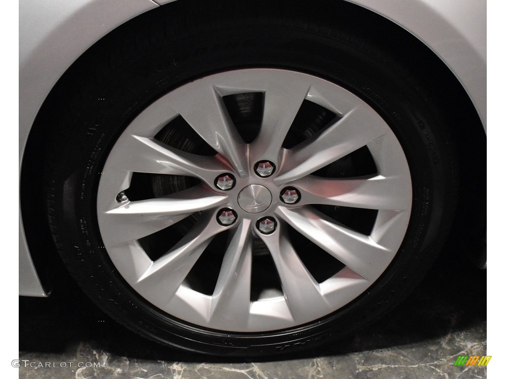 2017 Model S 75D - Silver Metallic / White photo #6