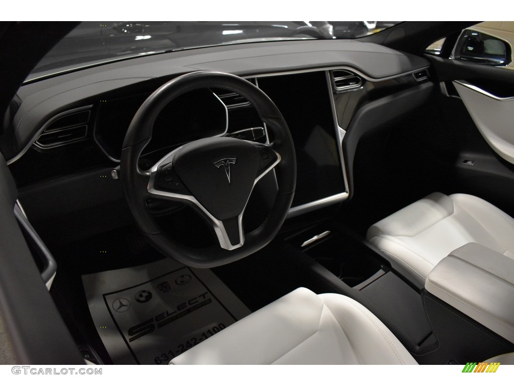 2017 Model S 75D - Silver Metallic / White photo #9